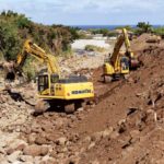 Levee repairs underway